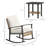 Patio Wicker Furniture Set With Button Tufted Cushions, Rattan Rocking Chairs, Coffee Table-1787383076