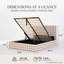 Lit plateforme tapissier Modern Farmhouse avec tête de lit écossaise et rangement relevable-1029926412-1037000830