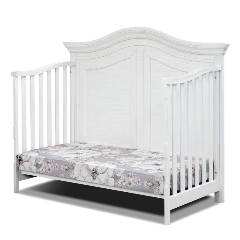 Lit de bébé convertible 4-en-1 Providence, Blanc rétro