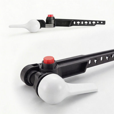 8-Inch Universal Toilet Tank Flush Lever with Adjustable Steel Arm that Fits Side Front or Angle Mount Bowl