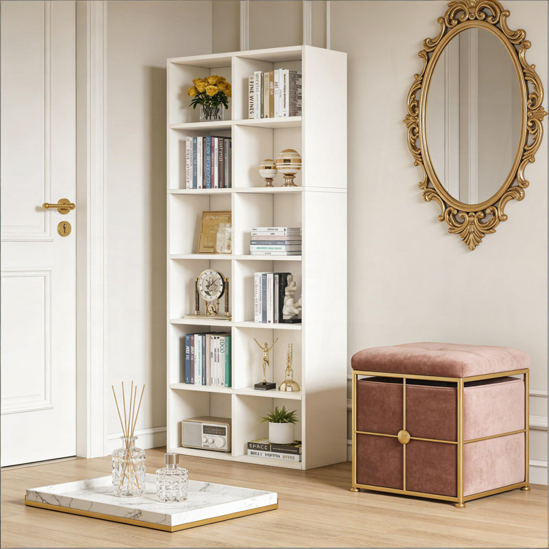 Bibliothèque compacte, présentoir attrayant, armoire ouverte