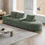 Canapé modulaire incurvé en chenille de 99 pouces avec méridienne, canapé modulaire en forme de L avec sièges profonds, canapé modulaire en chenille pour le salon et la chambre à coucher, aucun assemblage requis-2142681190