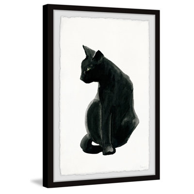 Mysterious Black Cat by Parvez Taj - 1 Piece Single Picture Frame Painting