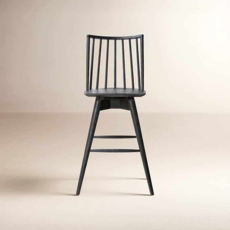 Lewis Swivel Solid Wood Stool, Bar Stool ( 29.29" Seat Height)