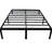 Modern Steel King Black Platform Foundation With Simple Edges And Under - Bed Storage Option, 14 In Height Clean Design Storage,-1384300047