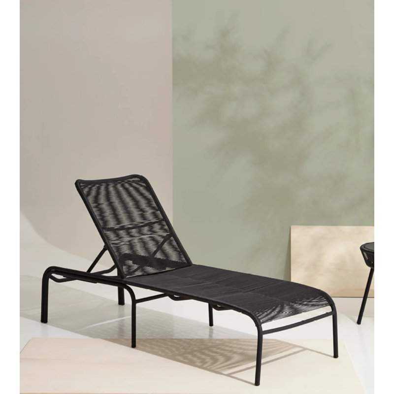 Loop Outdoor Chaise Lounge, Black