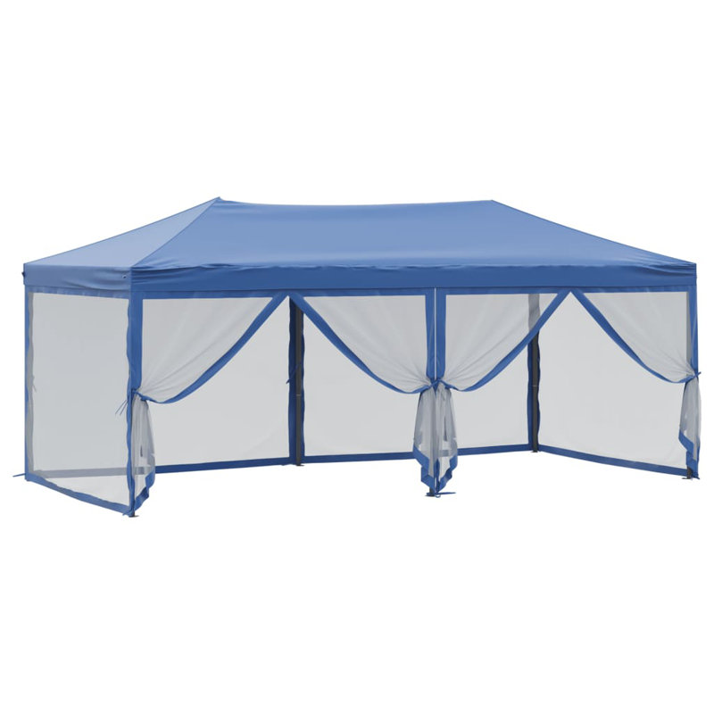 Alizai 6 x 3m Steel Party Tent, Blue, Black