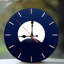 Horloge murale ronde en bois 10 po, mouvement à quartz silencieux, imprimé UV, à piles-1828660729