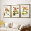 Fleurs tropicales de trompette I - impression encadrée sur mesure de qualité supérieure - 3 pièces-1380970054-1380970055