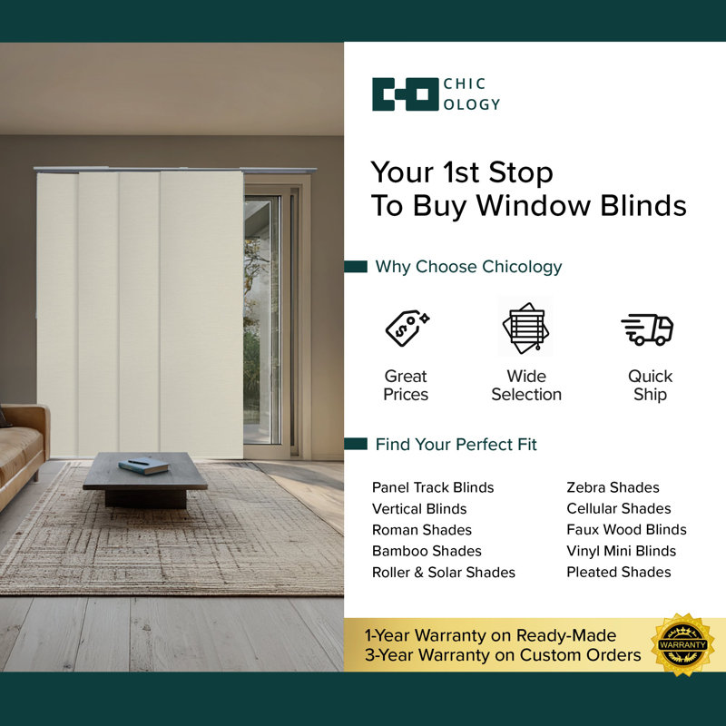 Blackout Vertical Blind, Ivory