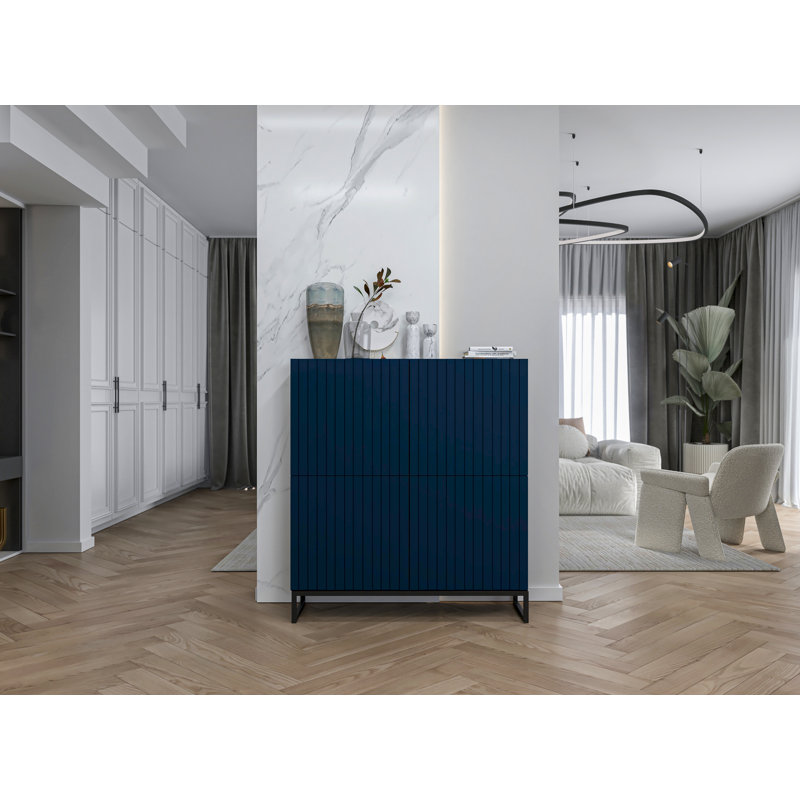 Alik 112cm Sideboard, Navy blue