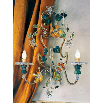 Applique murale à 2 lumières pour bougie