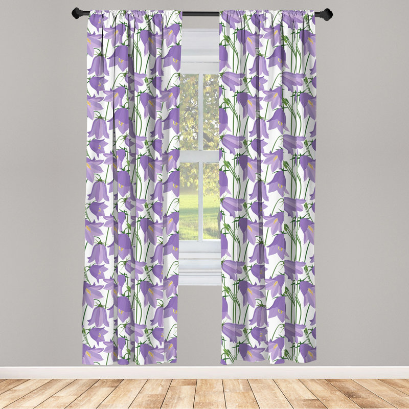 Botanical Semi-Sheer Rod Pocket Sliding Panel, 28" x 95"