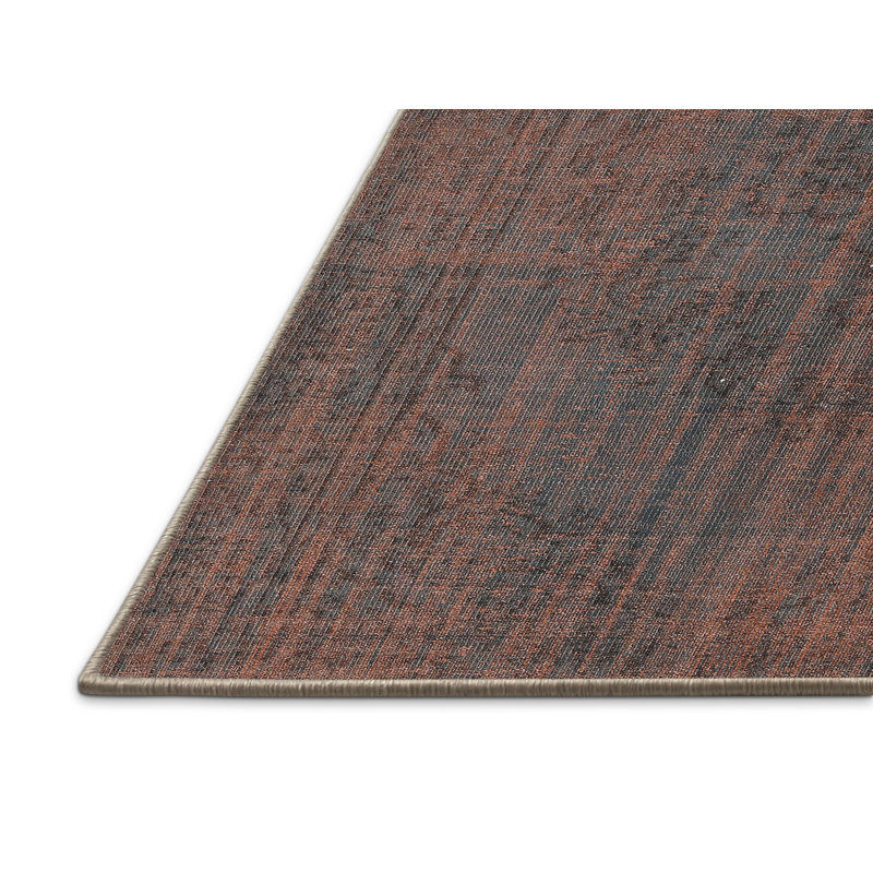 Tapis traditionnel marron / noir, Rectangle 5 pi x 7 pi