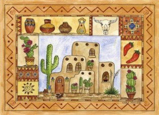 Shawsheen Southwestern Indoor Rug, Rectangle 3'1" x 4'4"