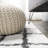 Arenal Geometric Grid Shag White/Gray Rug-1370508904