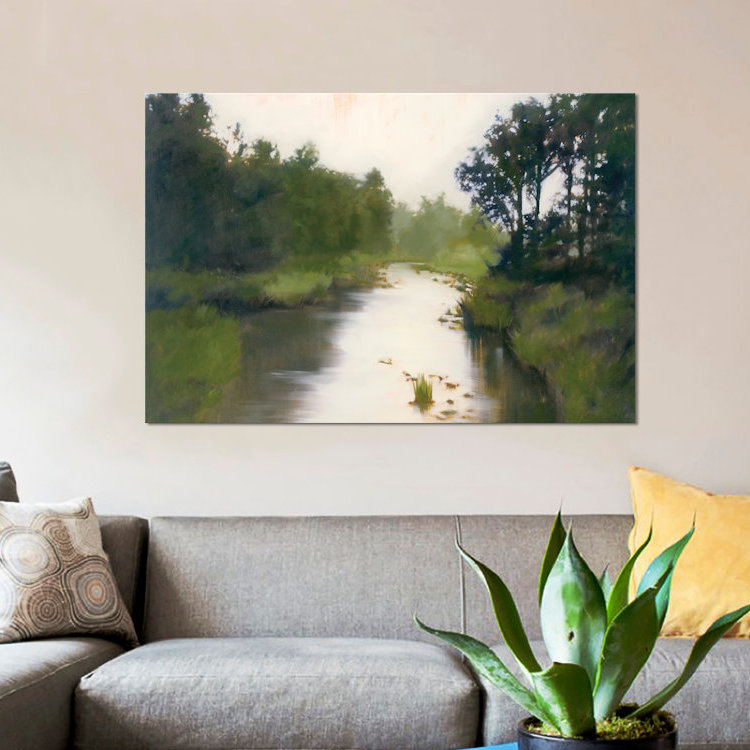 « foothills stream », reproduction de photo sur toile, H 12 po x l 18 po x P 1,5 po, Toile tendue, Pas de tapis