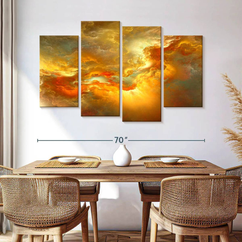 Avery Sunset Glow Abstract, H 42 po x l 68 po