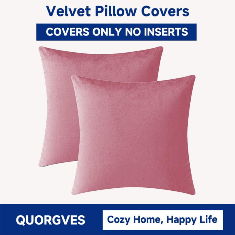 Paquet de 2 coussins décoratifs pour canapé-lit, Rose