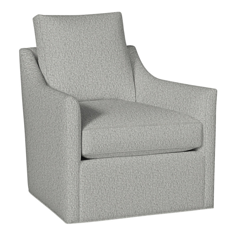 Newlin 30.5" Newlin Barrel Back Swivel Chair, Nadia Parchment, No