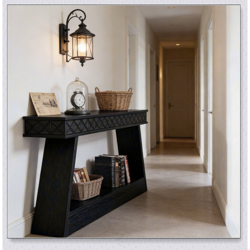 Meuble télé, table d'entrée, table de canapé, console, Noir