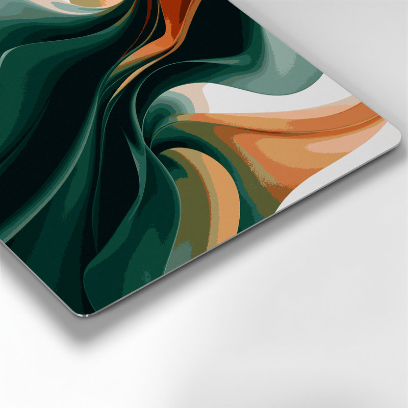 Gradient Abstract 92, art mural en métal vert, H 32 po x l 32 po