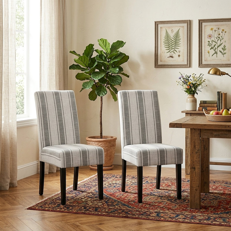 Chaise de salle à manger, Rayure grise