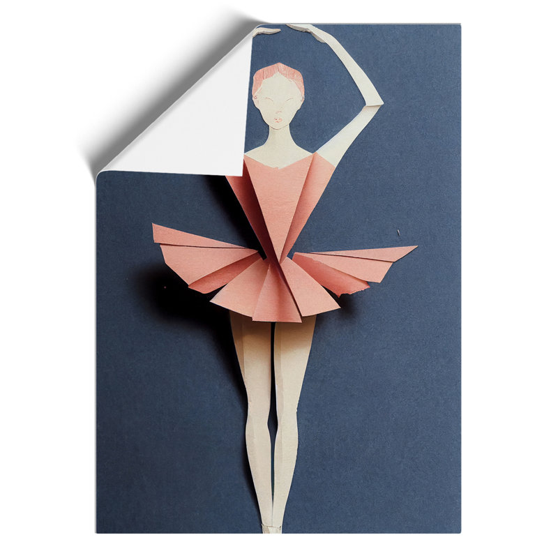 Paper Ballerina Dancer - Wall Art, 42cm H x 29.7cm W, Paper, No Matte