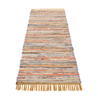Chindi Hand Woven Kilim Yellow Rug
