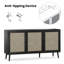 Buffet moderne avec trois portes en rotin-425932411-425932412