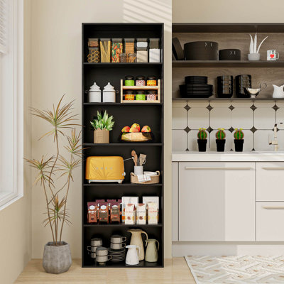 70" Tall 6-tier Bookcase With 6 Open Shelves Anti-toppling Kits For Living Room by Ebern Designs