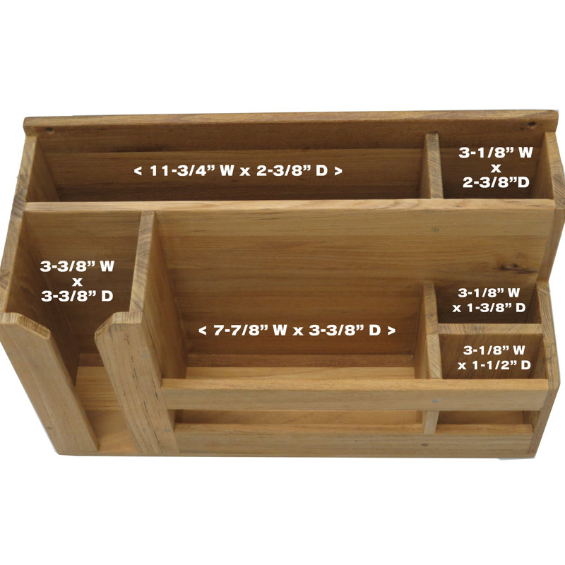 Wood Rectangle Flatware Caddy