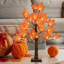  Érable illuminé 24 po pour décorations d'automne, USB et à piles avec lumières de table à minuterie pour la fête intérieure