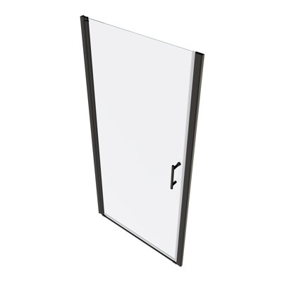 Porte pivotante de salle de bain avec verre trempé transparent de 1/4 po - Option de douche hygiénique pour baignoire