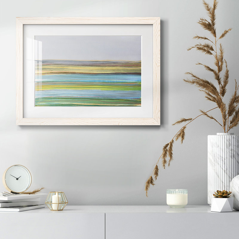Parallel Striae I - reproduction de cadre photo simple, H 28 po x l 42 po, Blanc