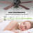 Kappenne 51" Industrial Ceiling Fan with Remote Control 6 Speeds Timer Reverse Airflow Bluetooth Speaker and LED Light Indoor & Outdoor Use