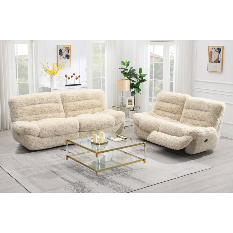 Fauteuil inclinable 2 pièces Fynland Beige 