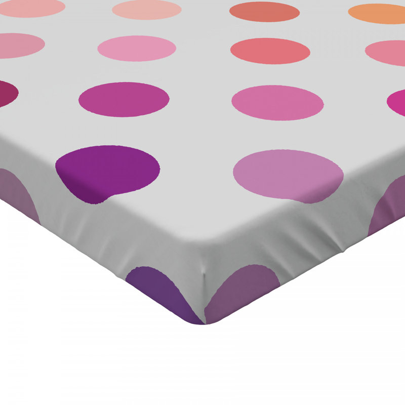 Microfiber Polka Dots Fitted Sheet, Queen Fitted Sheet