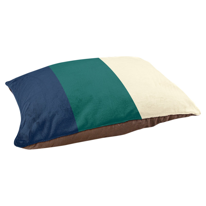 Coussin extérieur Phoenix, Moyen (l 28 po x P 18 po x H 9,5 po), Bleu marine / vert nord-ouest / crème