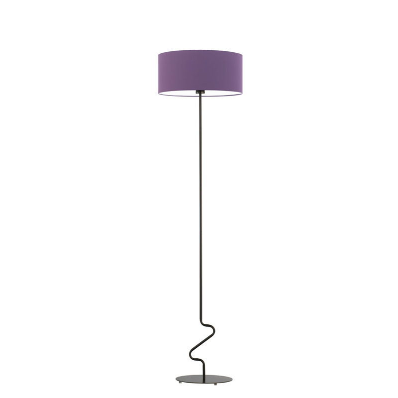 Drowne 166cm Traditional Floor Lamp, Violet, Black
