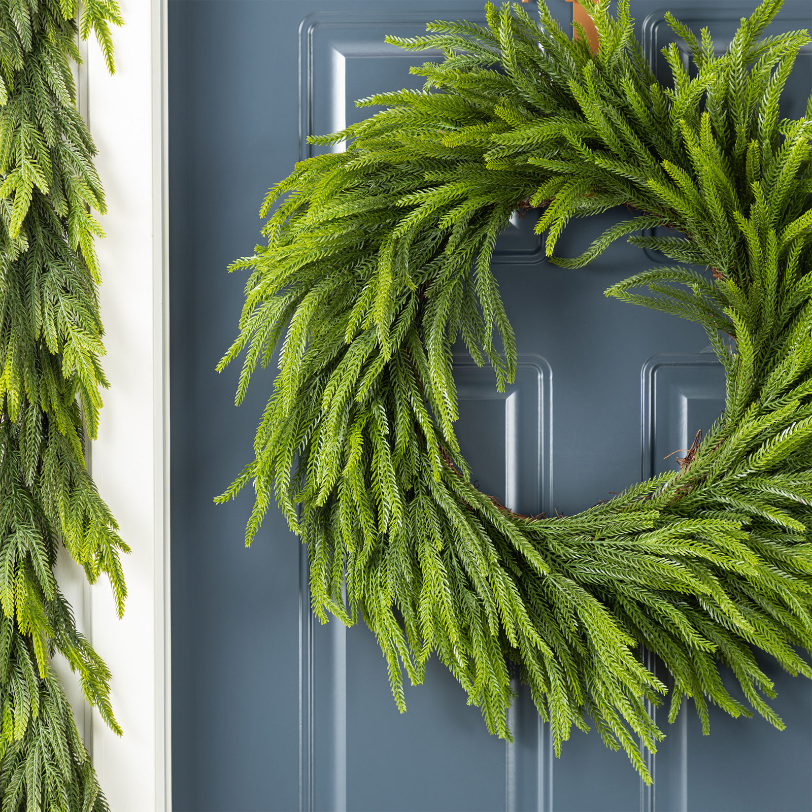 28"D Christmas Greenery PE Dripping Wreath