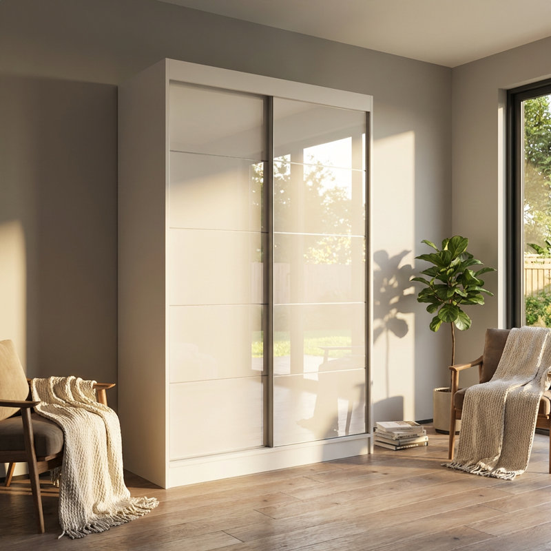 Armoire blanche Aria, Blanc, H 80 po x l 47 po x P 26 po