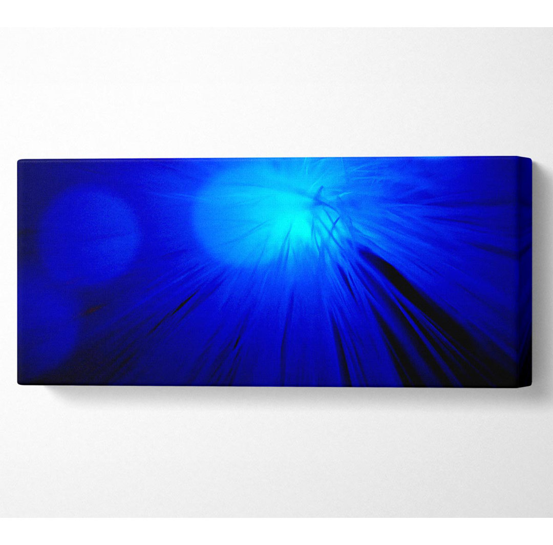 Blaue Punktlichter Panorama-Leinwand