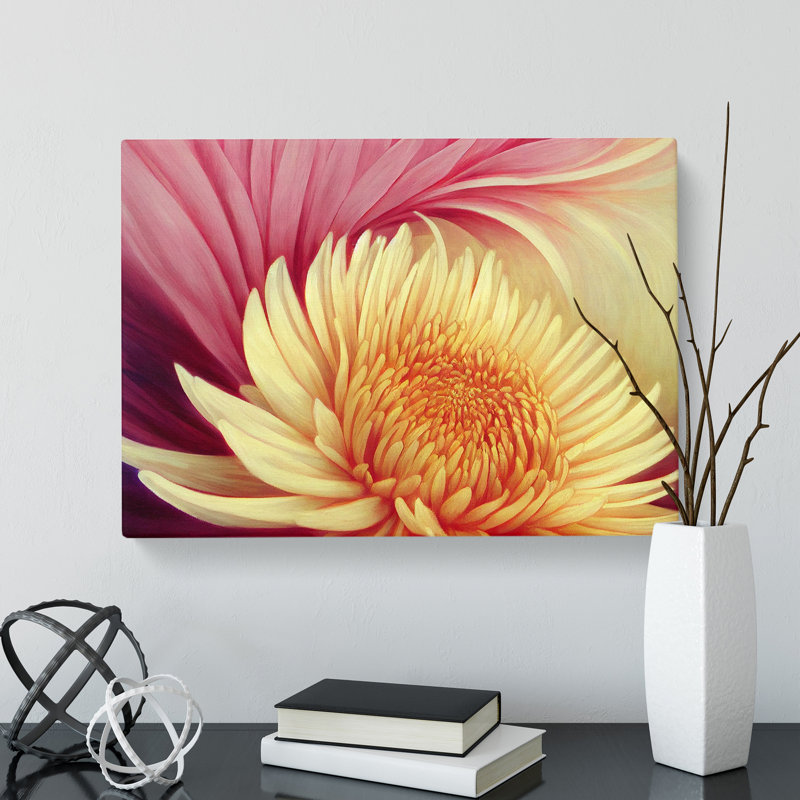 Extravagant Chrysanthemum Flower - Wrapped Canvas, 40cm H x 60cm W x 3cm D