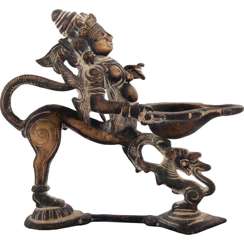 Figurine Garuda, Brun antique