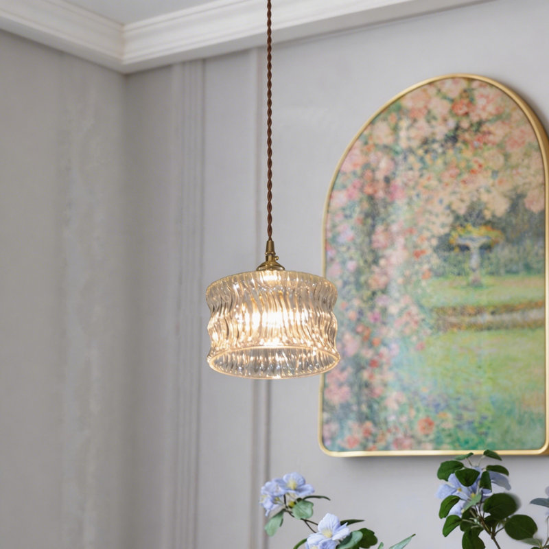 Luminaire suspendu en verre Water Ripple