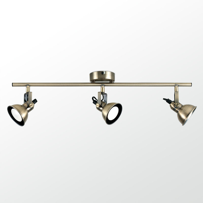 Hanks 3-Light Track Kit, Antique Brass, 3000K