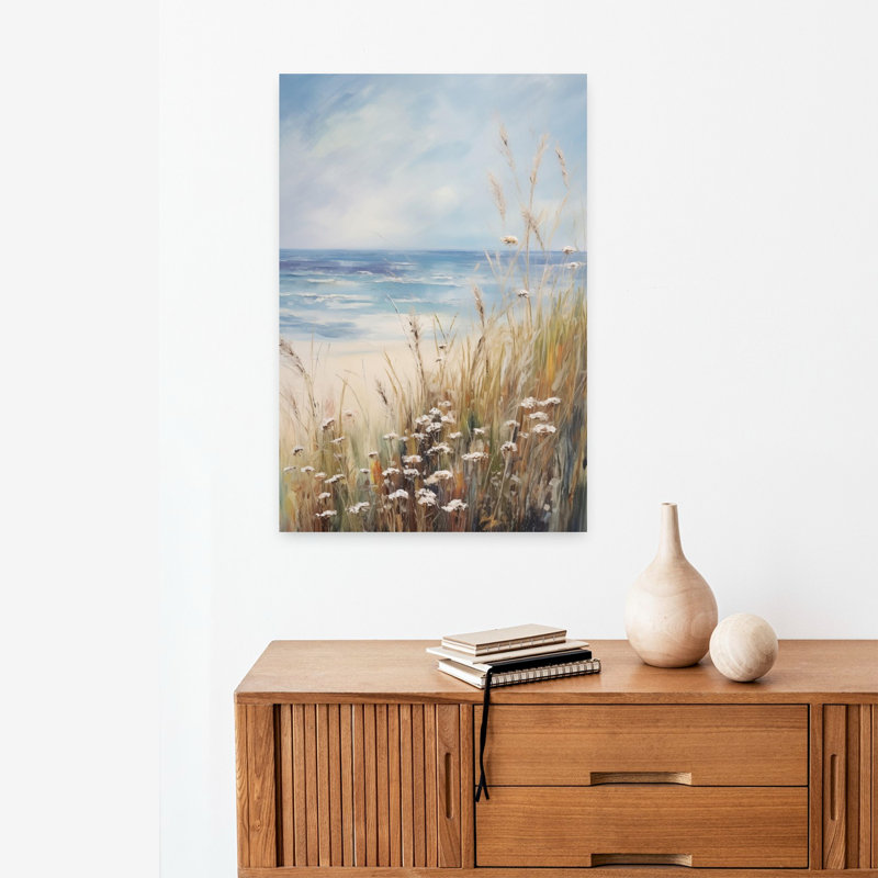 Sea Breeze Blooms, art côtier contemporain, H 24 po x l 16 po
