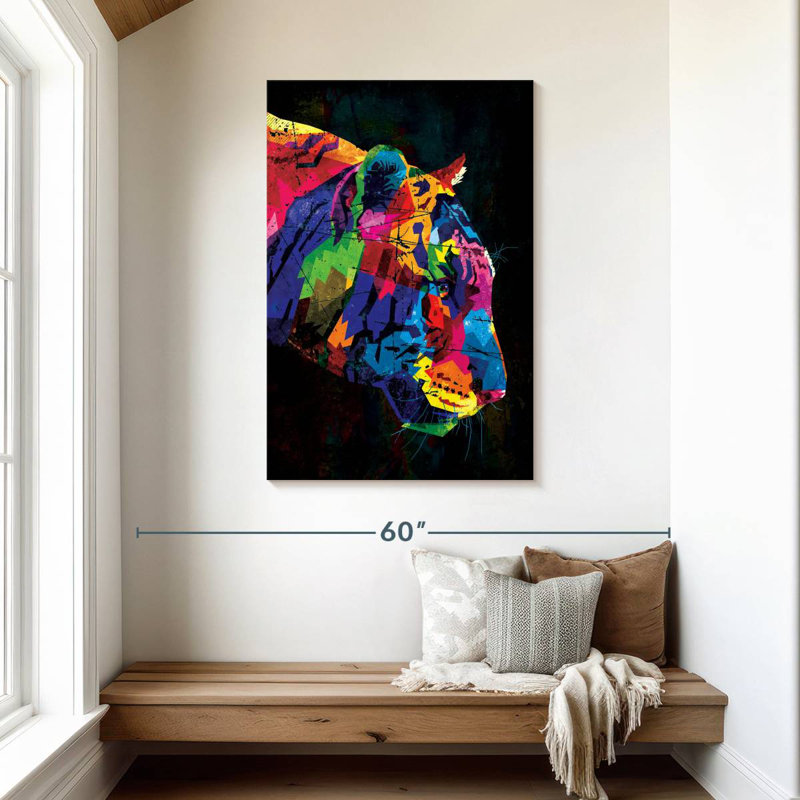 Tigre arc-en-ciel Brampt, H 45 po x l 30 po