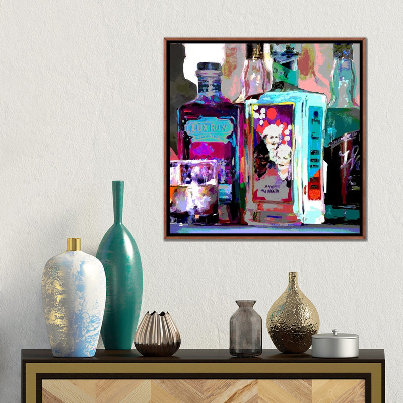 Bright Bourbon Crop 1 Piece Wall Art on Canvas, 45.72 cm H x 45.72cm W x 4.445cm D, Classic Wood